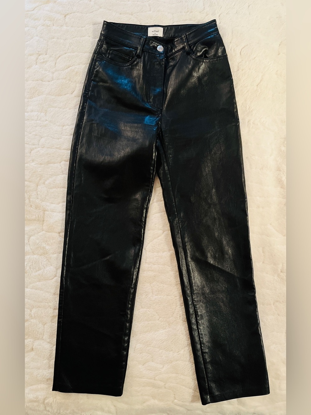 Aritzia Wilfred The Melina Vegan Leather Pants Black - Size 00
